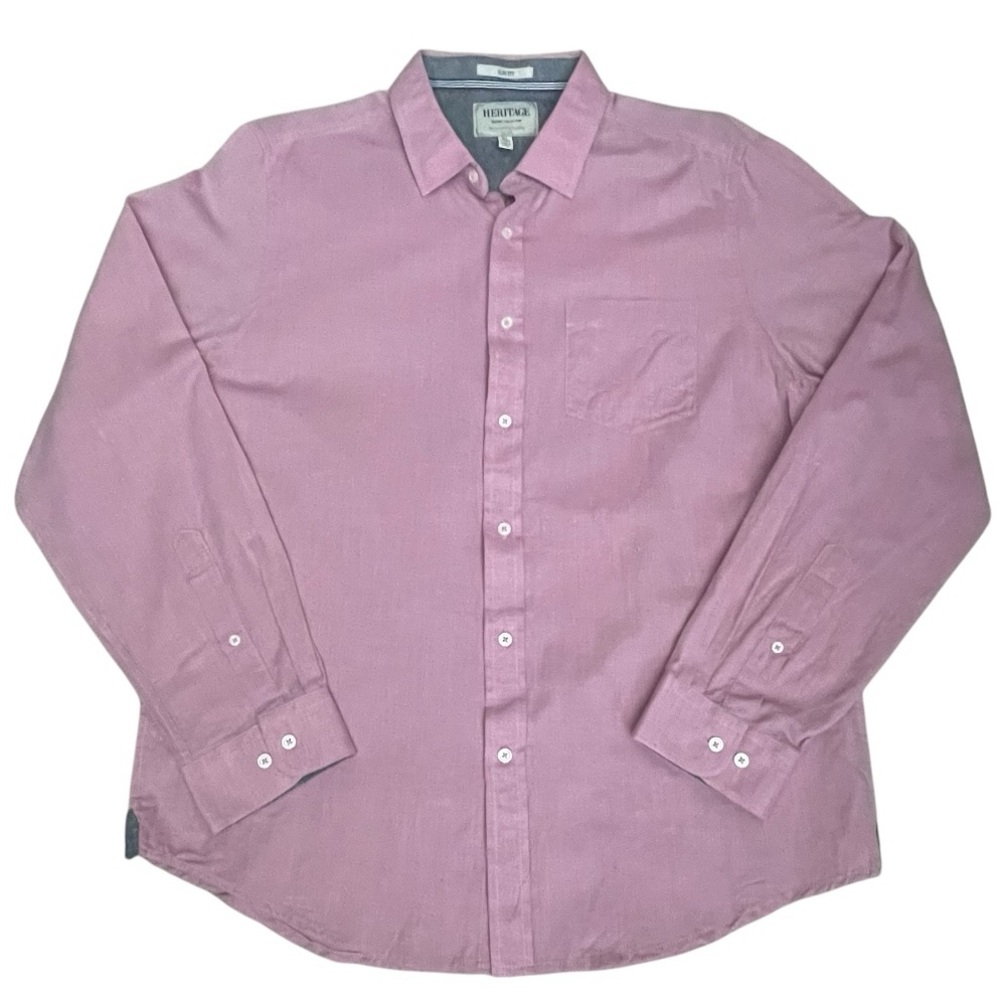 Heritage Report Collection Pink Men's Shirt Size XLarge Short